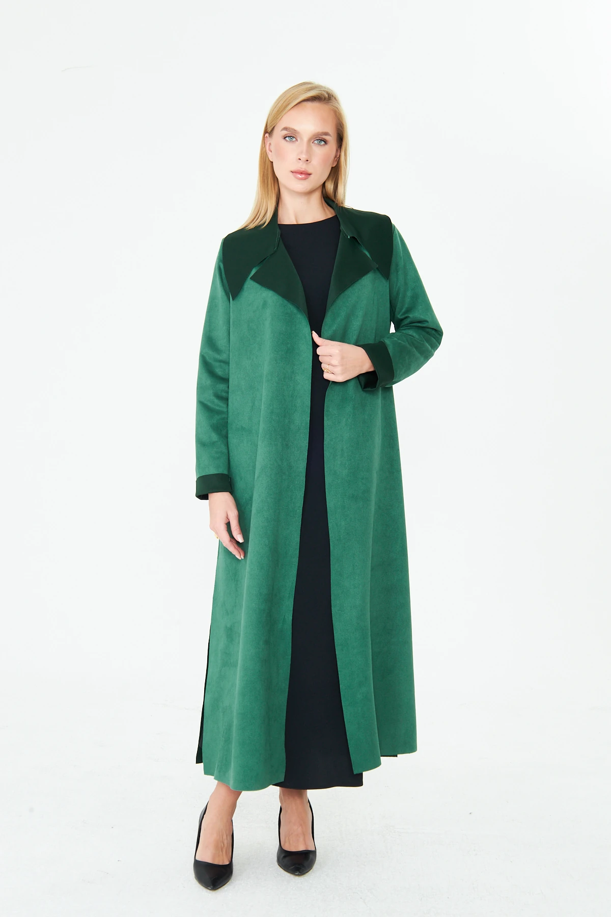 Süet Scuba Kap - zümrüt yeşili