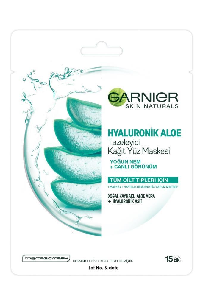 Garnier Hyaluronik Aloe Temizleyici Kağıt Yüz Maskesi