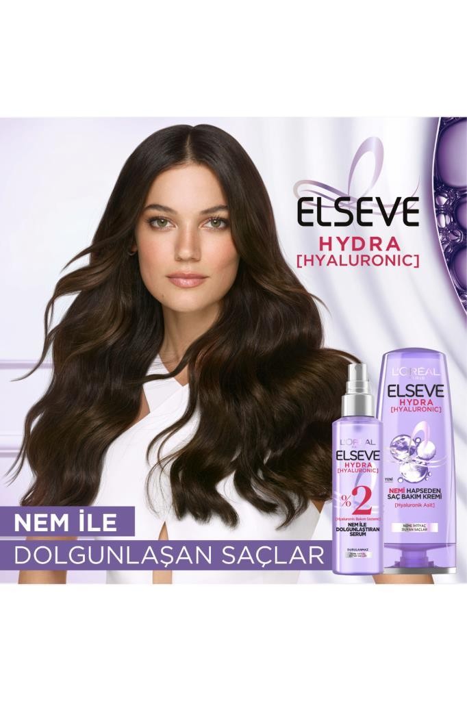 Elseve Hydra [Hyaluronic] Nemi Hapseden Saç Bakım Kremi 360 ml