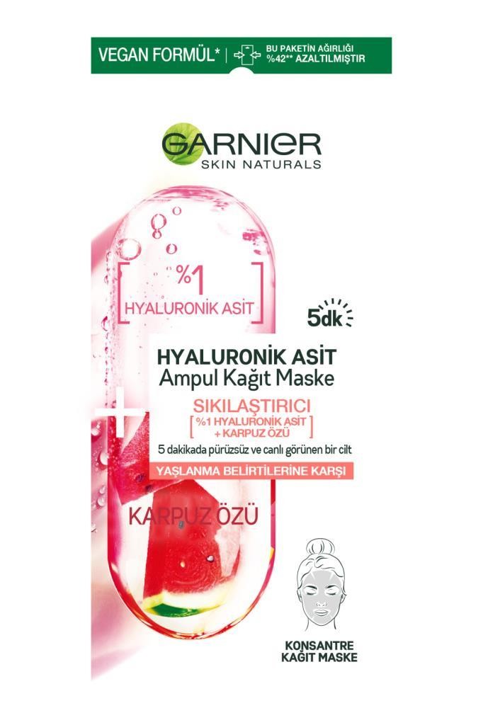 Garnier Hyaluronik Asit Sıkılaştırıcı Ampul Kağıt Yüz Maskesi