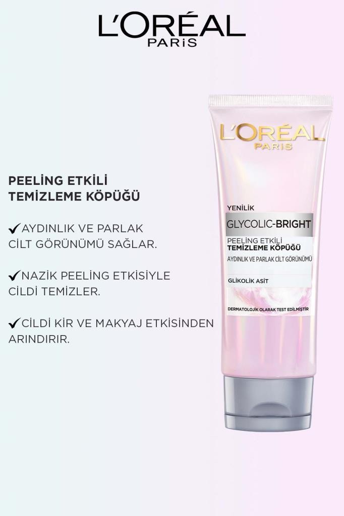 Glycolic Bright Peeling Etkili Jel Temizleme Köpüğü 100 ml