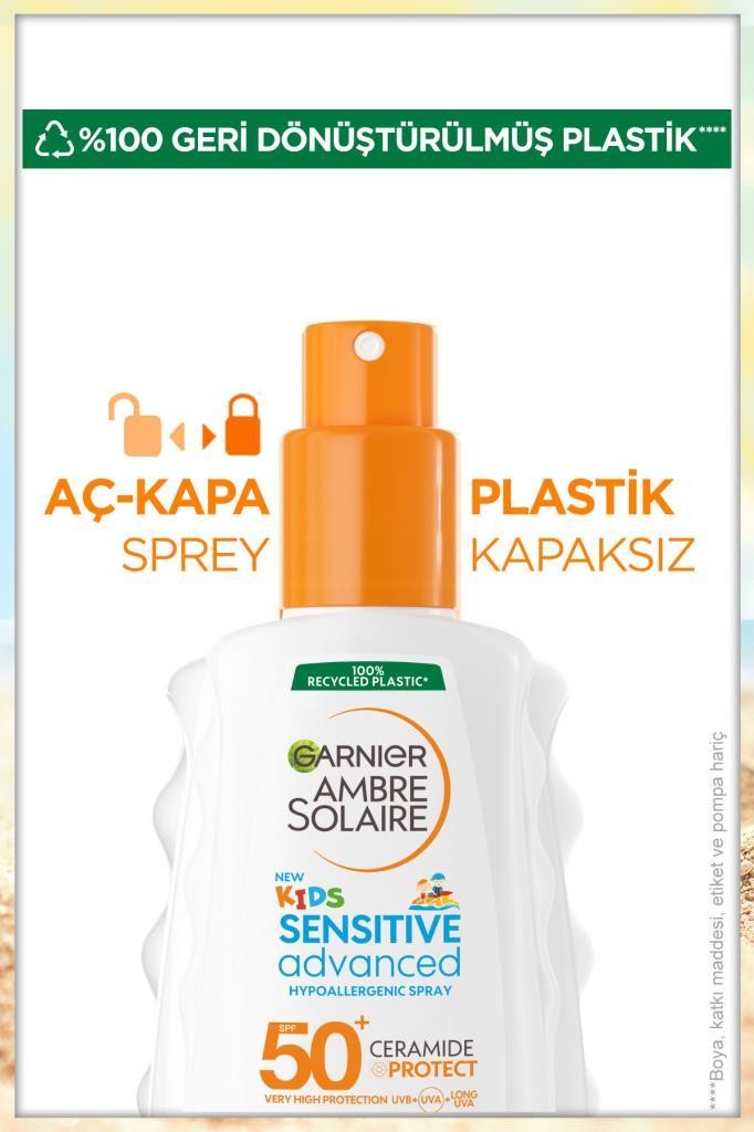 Garnier Ambre Solaire Sensitive Advanced Çocuk Hipoalerjenik Güneş Koruyucu Sprey SPF50+ 150ML