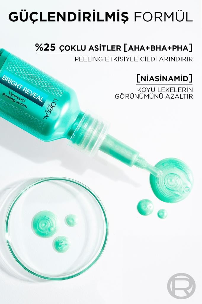 Bright Reveal Koyu Lekelere Karşı Hızlı Etkili Yenileyici Peeling Serum 25% [AHA + BHA + PHA] 25ml