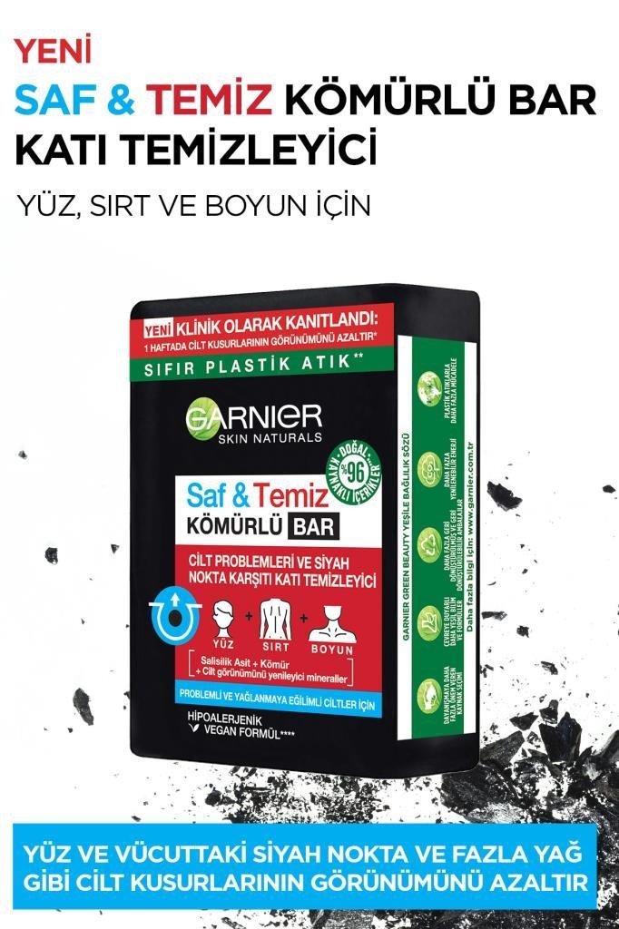 Garnier Saf & Temiz Siyah Nokta Karşıtı Kömürlü Bar