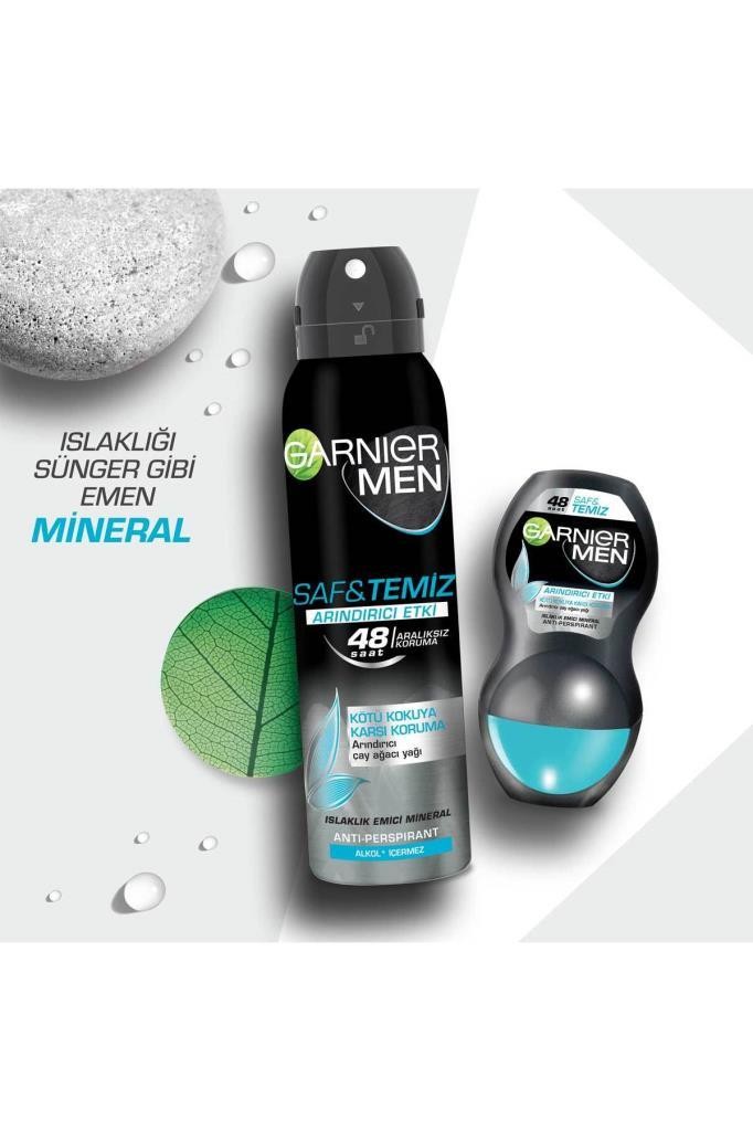 Garnier Men Saf ve Temiz Erkek Roll On Deodorant 3600542342377