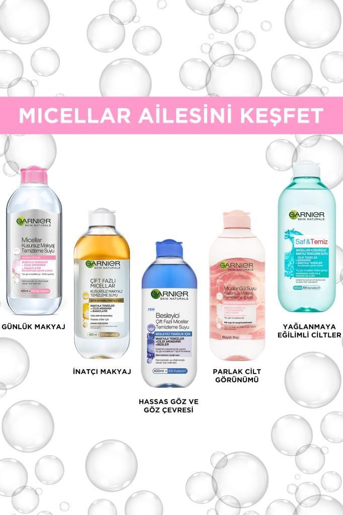 Garnier Micellar Gül Suyu Kusursuz Makyaj Temizleme & Işıltı 400ML