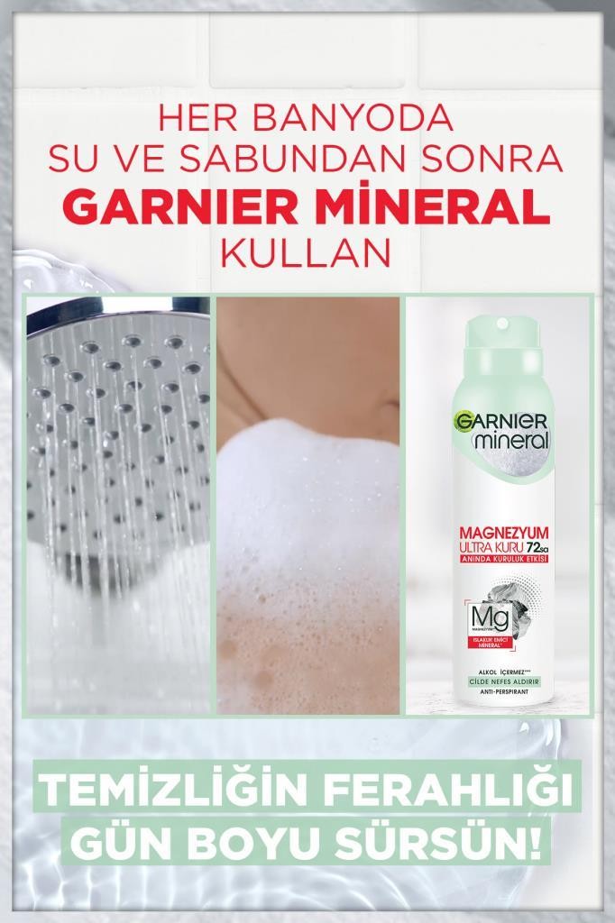 Garnier Mineral Magnezyum Ultra Kuru Sprey Deodorant