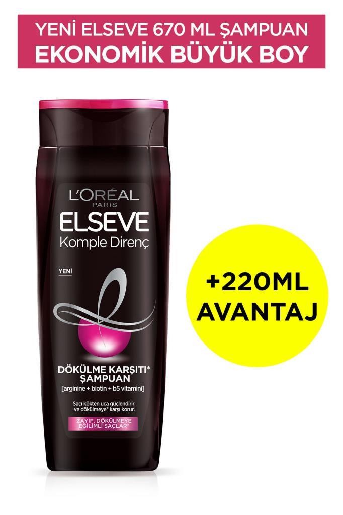 Elseve Komple Direnç Dökülme Karşıtı Şampuan 670 ml