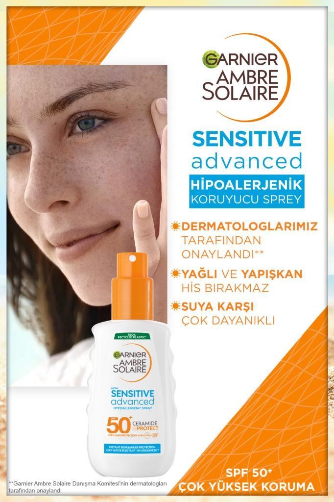 Ambre Solaire Sensitive Advanced Hipoalerjenik Güneş Koruyucu Sprey Spf50 150ml