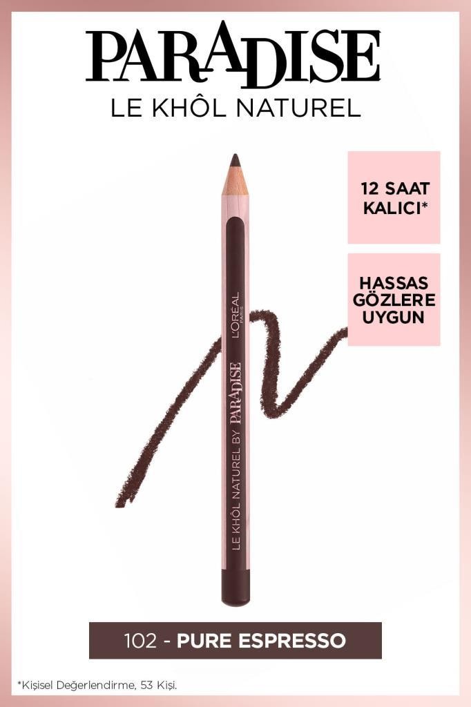 Kahverengi Göz Kalemi - L'Oréal Paris Paradise Le Khol Göz Kalemi 102 Pure Espresso