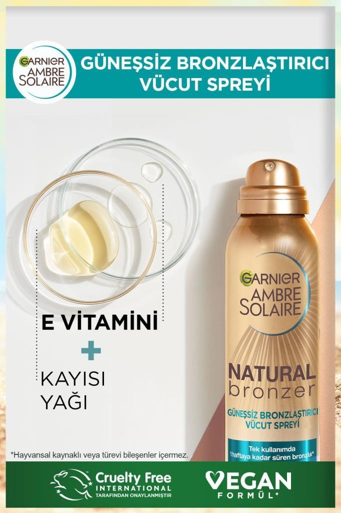 Garnier Ambre Solaire Natural Bronzer Güneşsiz Bronzlaştırıcı Sprey 150ml