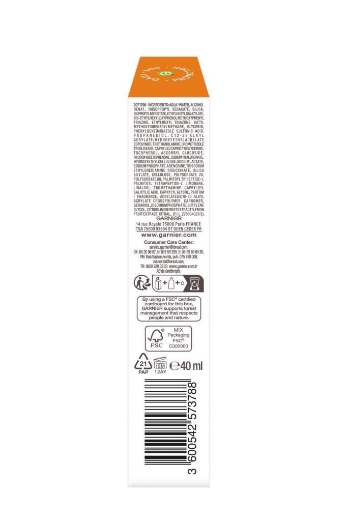 Garnier Ambre Solaire Super UV C Vitamini Koyu Leke Karşıtı Fluid Krem SPF50+ 40ML