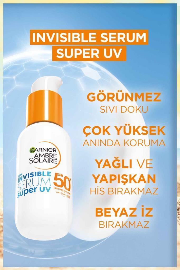 Garnier Ambre Solaire Invisible Serum Super UV Günlük Güneş Koruyucu Serum