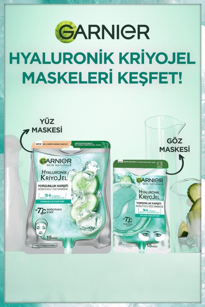 Hyaluronik Kriyojel Yorgunluk Karşıtı Soğutucu Göz Maskesi