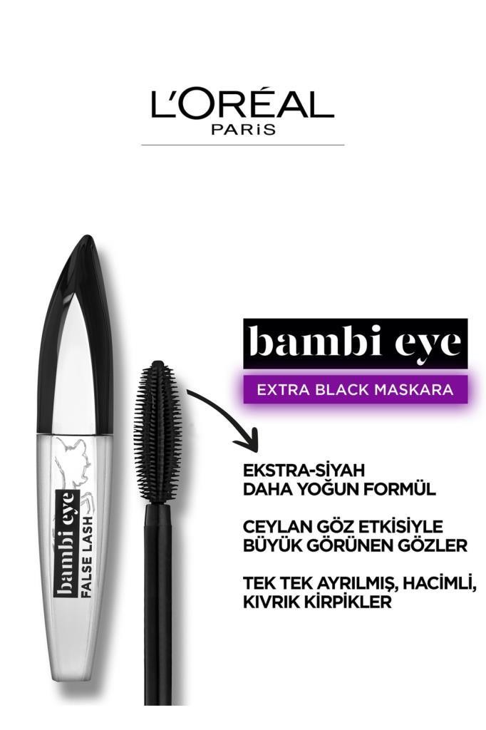 L'Oréal Paris Bambi Eye Extra Black Ceylan Göz Etkili Maskara - Ekstra Siyah