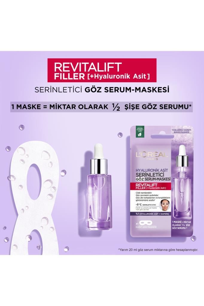 L'Oréal Paris Revitalift Filler Serinletici Göz Serum-Maskesi