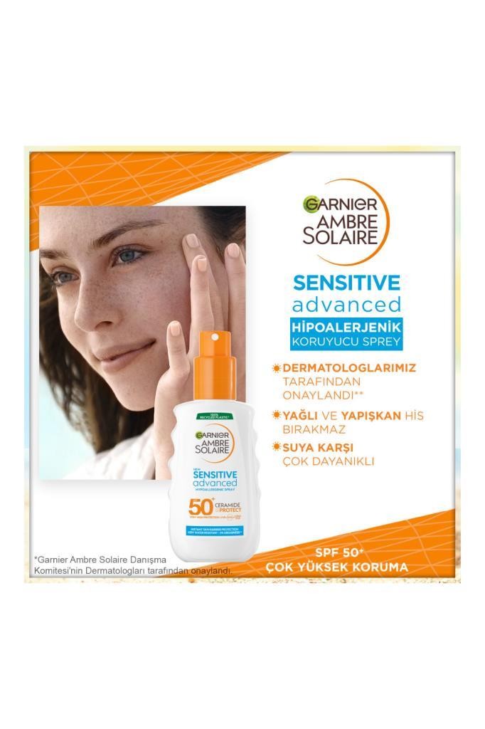 Ambre Solaire Sensitive Advanced Hipoalerjenik Güneş Koruyucu Sprey Spf50 150ml