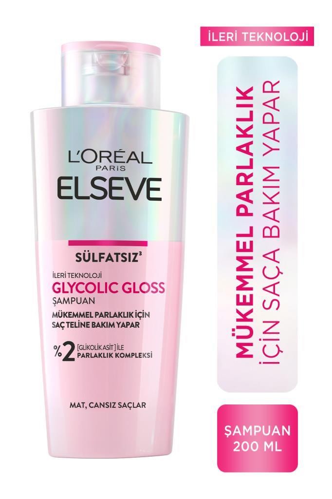 Glycolic Gloss Mükemmel Parlaklık için Bakım Yapan Şampuan 200ml