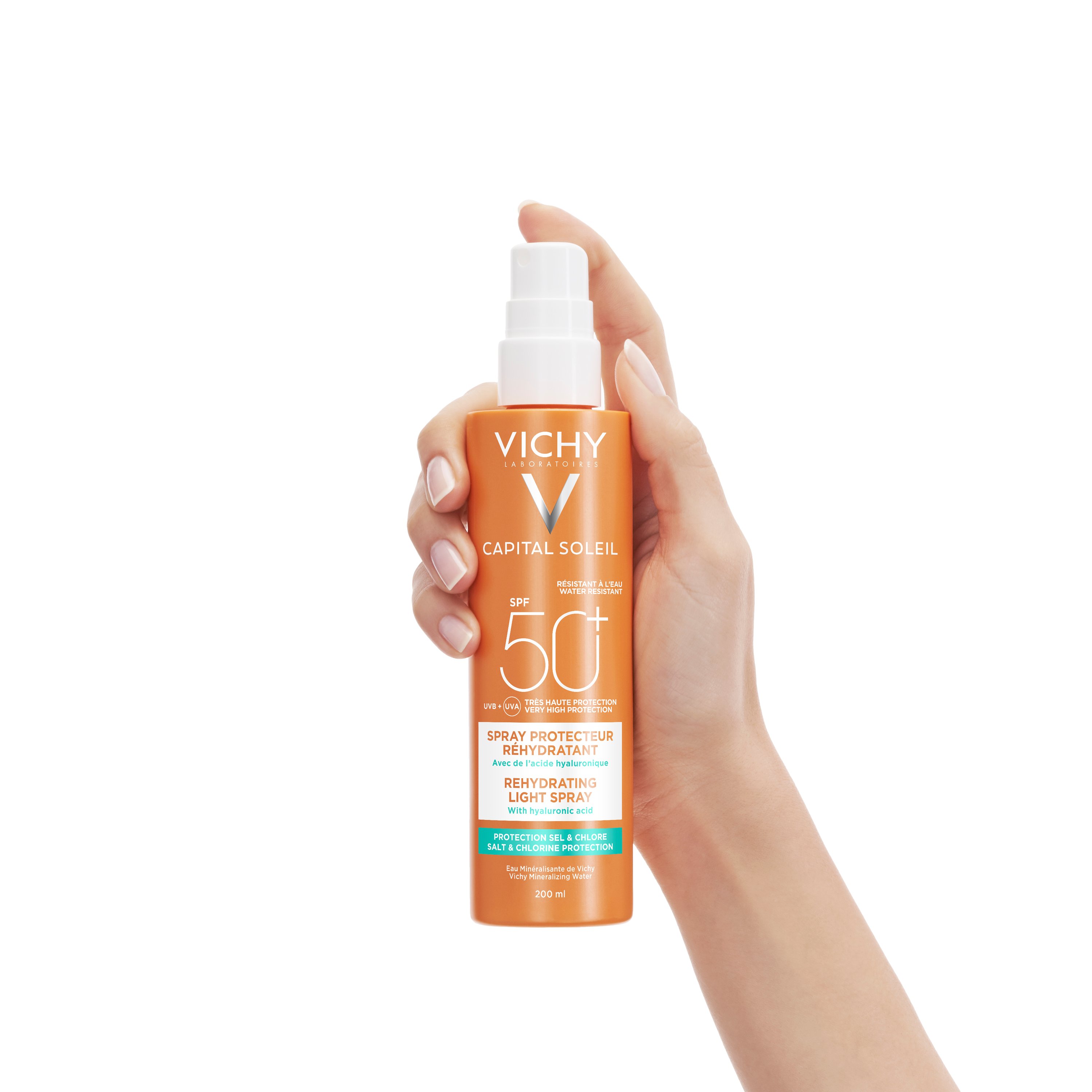 VICHY Capital Soleil Rehydrating Light Spray - Plajlar İçin Çok Yüksek Koruma - SPF 50+ - 200 Ml