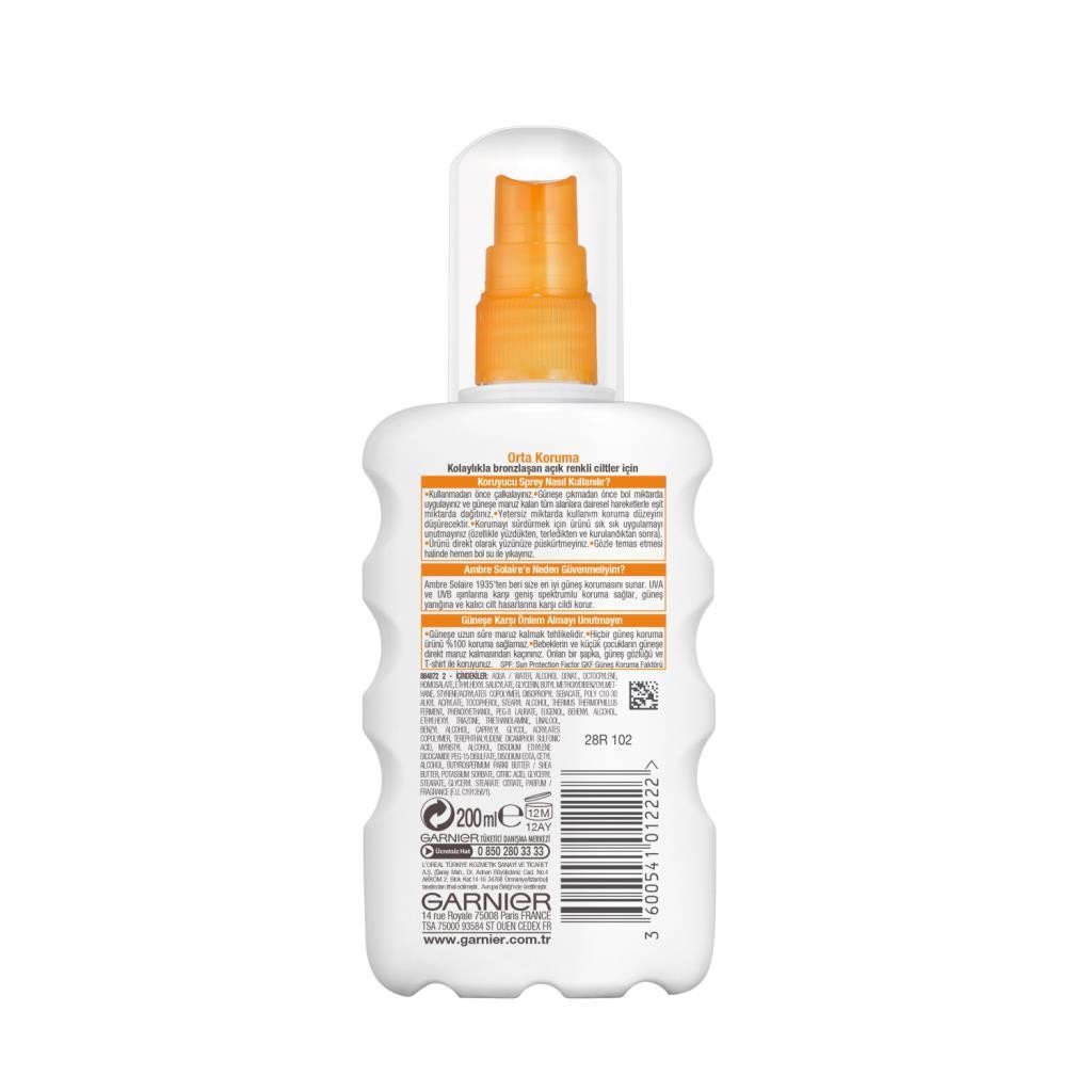 Garnier Ambre Solaire Güneş Koruyucu Sprey GKF20 200ML