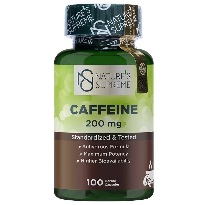 Nature's Supreme Caffeine 200 mg 100 Kapsül