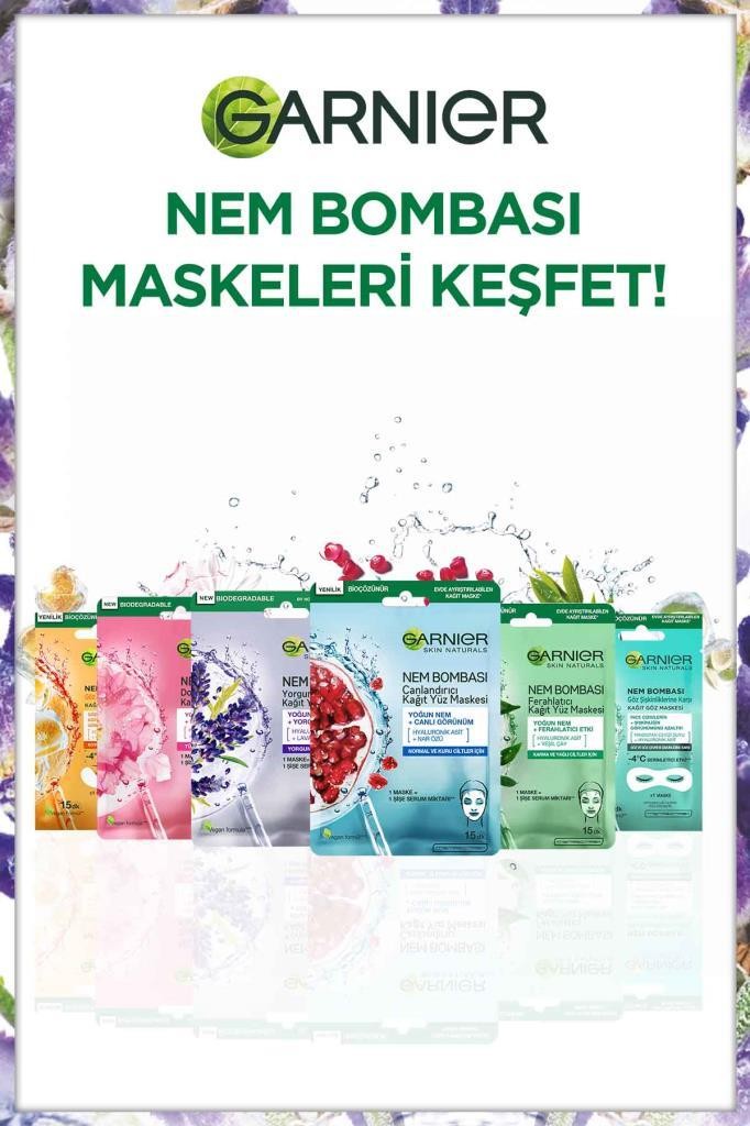 Garnier Nem Bombası Yorgunluk Karşıtı Kağıt Yüz Maskesi