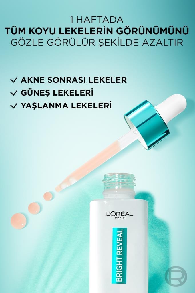 Bright Reveal Sivilce, Güneş, Yaşlanma Lekelerinde Etkili Koyu Leke Karşıtı Serum 10%Niasinamid 30ml