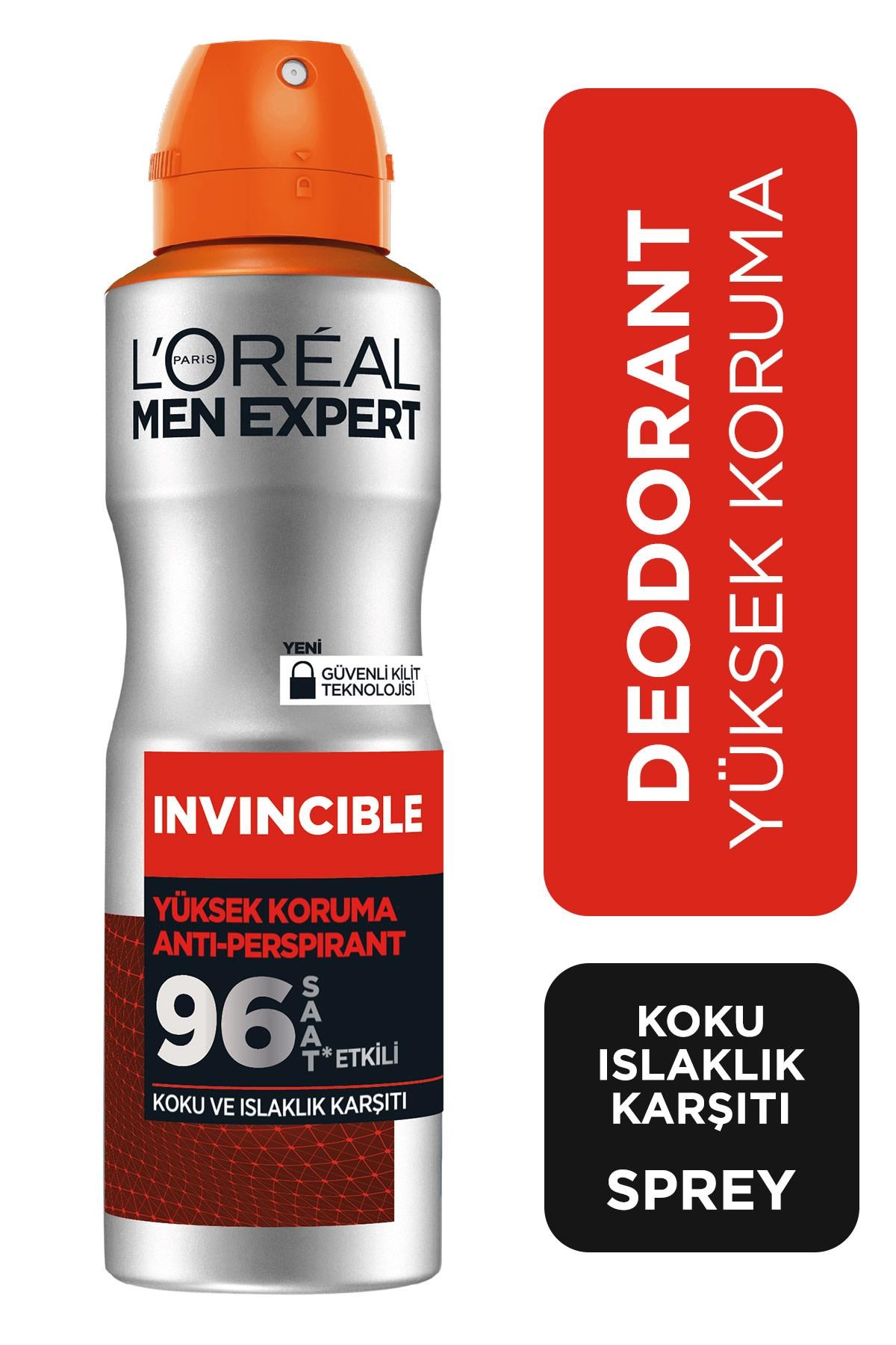 Invincible  Anti-Perspırant Yüksek Koruma Erkek Sprey Deodorant 150ml