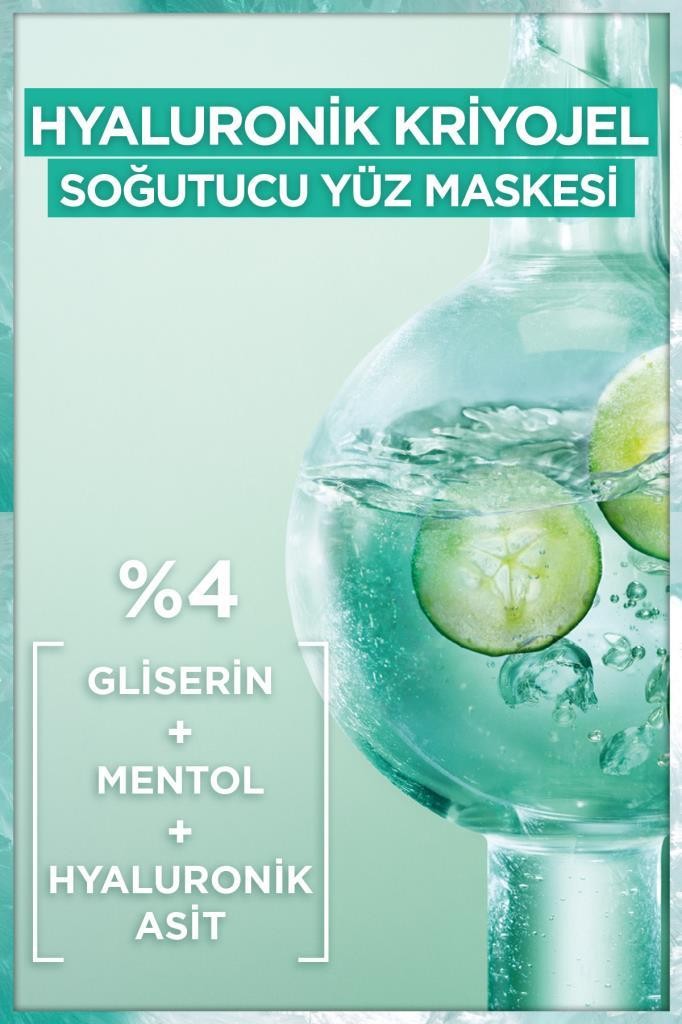 Hyaluronik Kriyojel Yorgunluk Karşıtı Soğutucu Yüz Maskesi