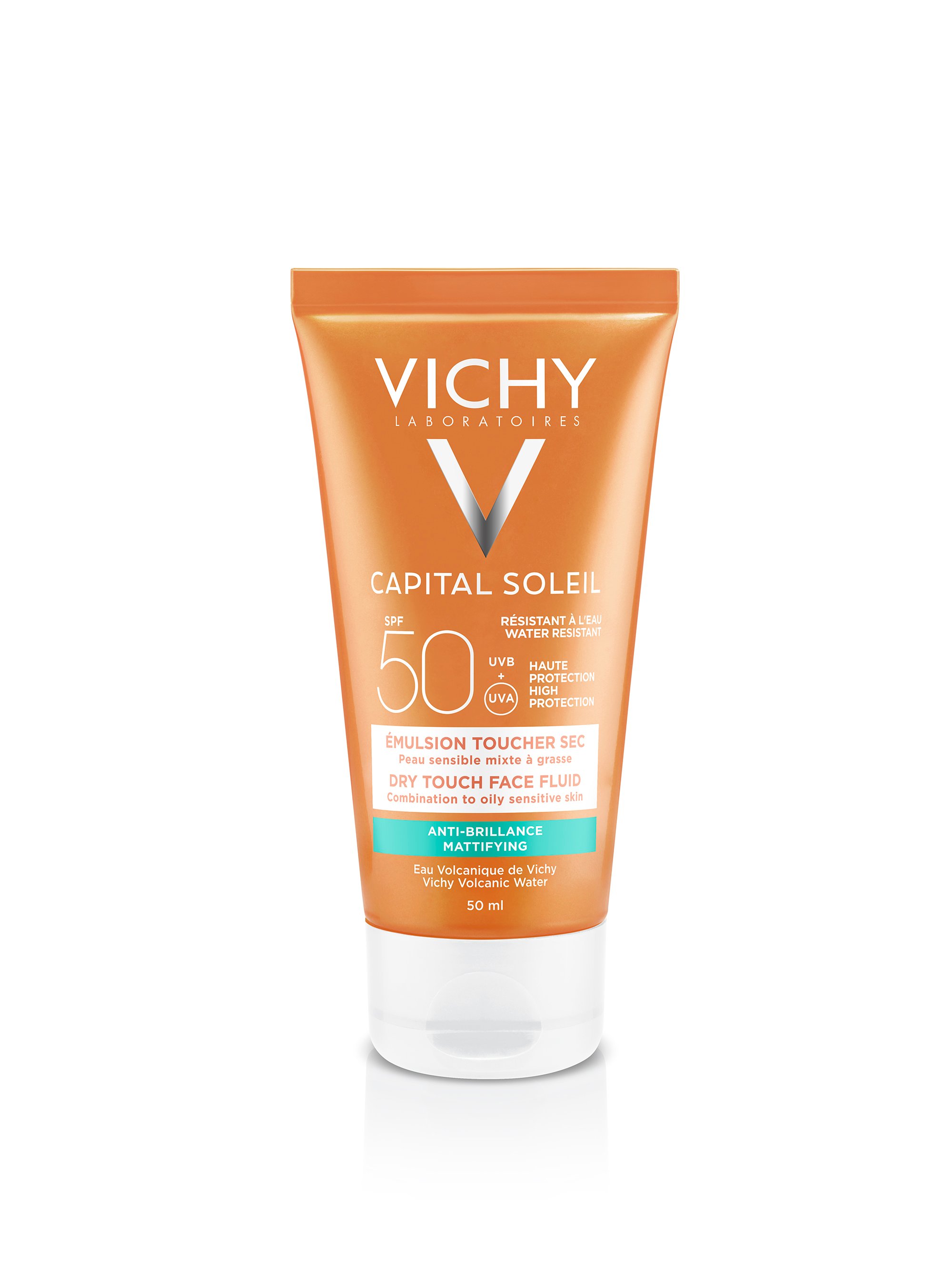 VICHY Capital Soleil Dry Touch - Yüksek Korumalı Yüz Emülsiyonu - SPF 50 - 50 Ml