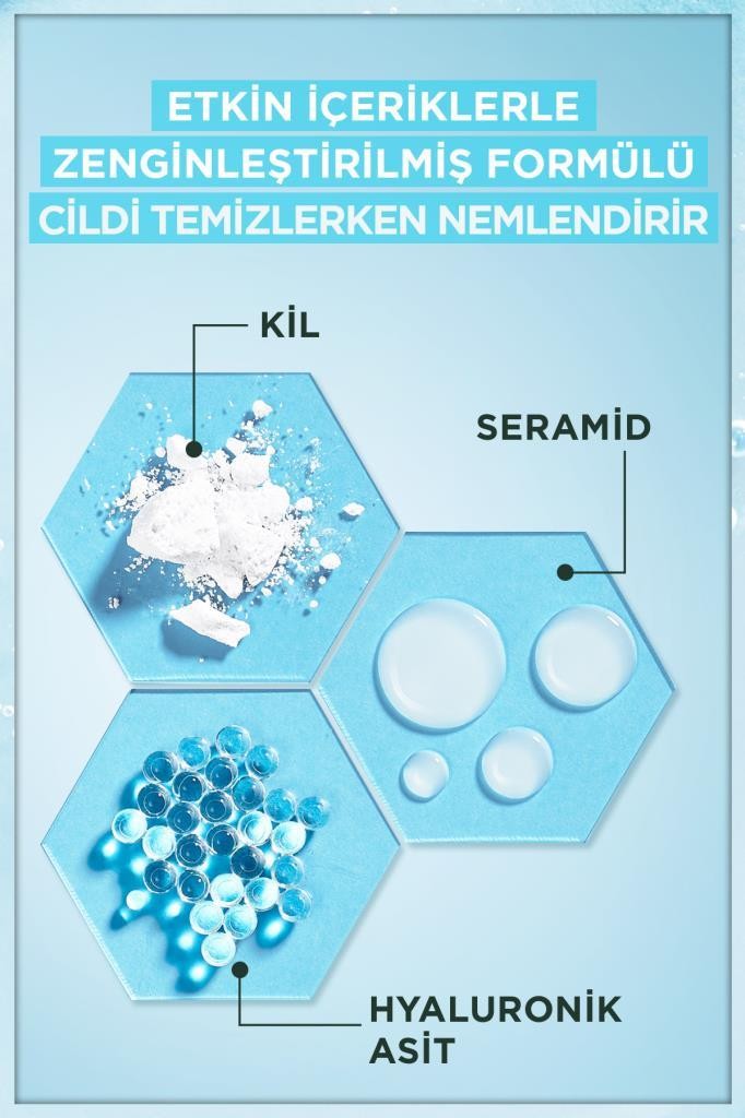 Saf&Temiz Nemlendiren Temizleyici [Hyaluronik Asit + Seramid + Kil] 250 ml