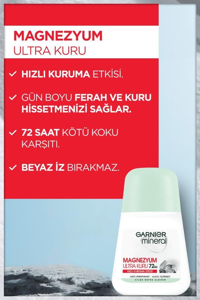 Garnier Mineral Magnezyum Ultra Kuru Roll-On Deodorant