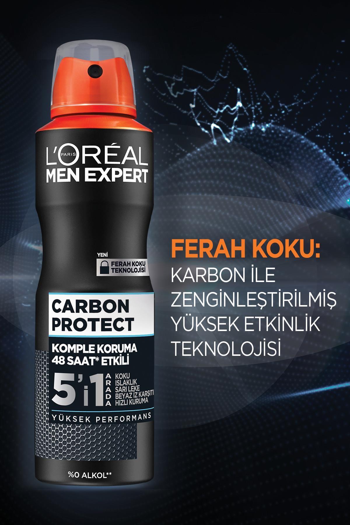 Carbon Protect Anti Perspirant 5'i 1 Arada Erkek Sprey Deodorant 150ml