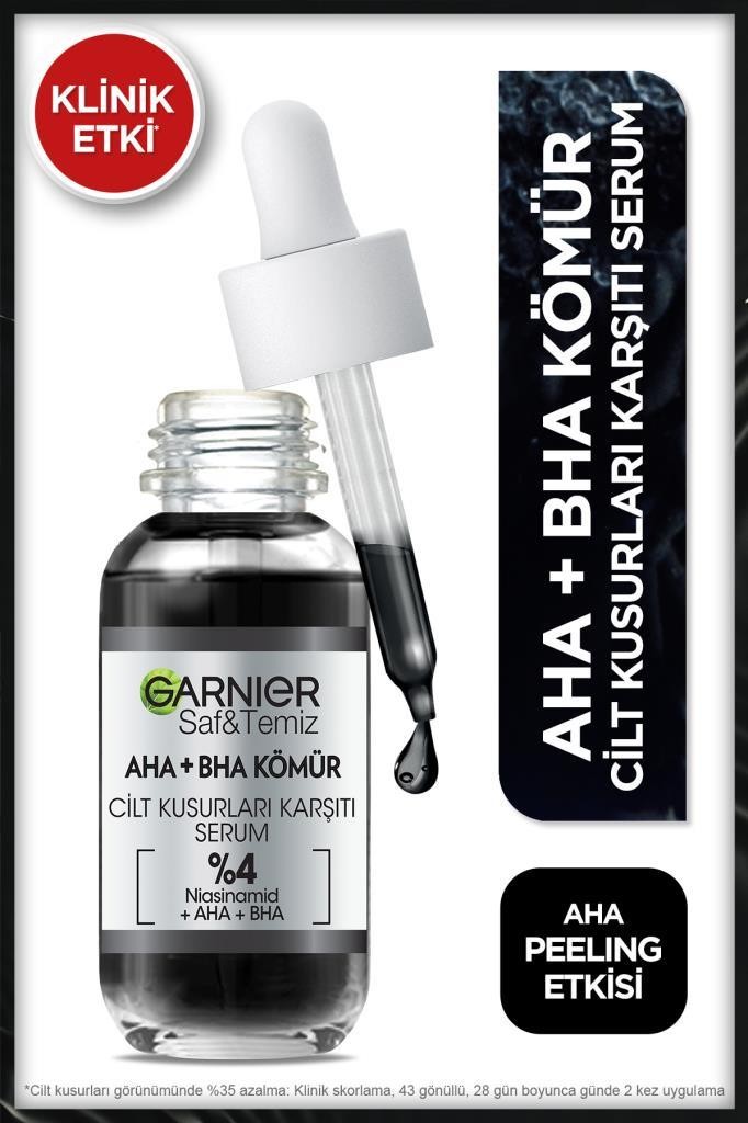 Garnier AHA+BHA Cilt Kusurları Karşıtı Serum %4 [Niasinamid + Peeling Etkili AHA+BHA] 30ML