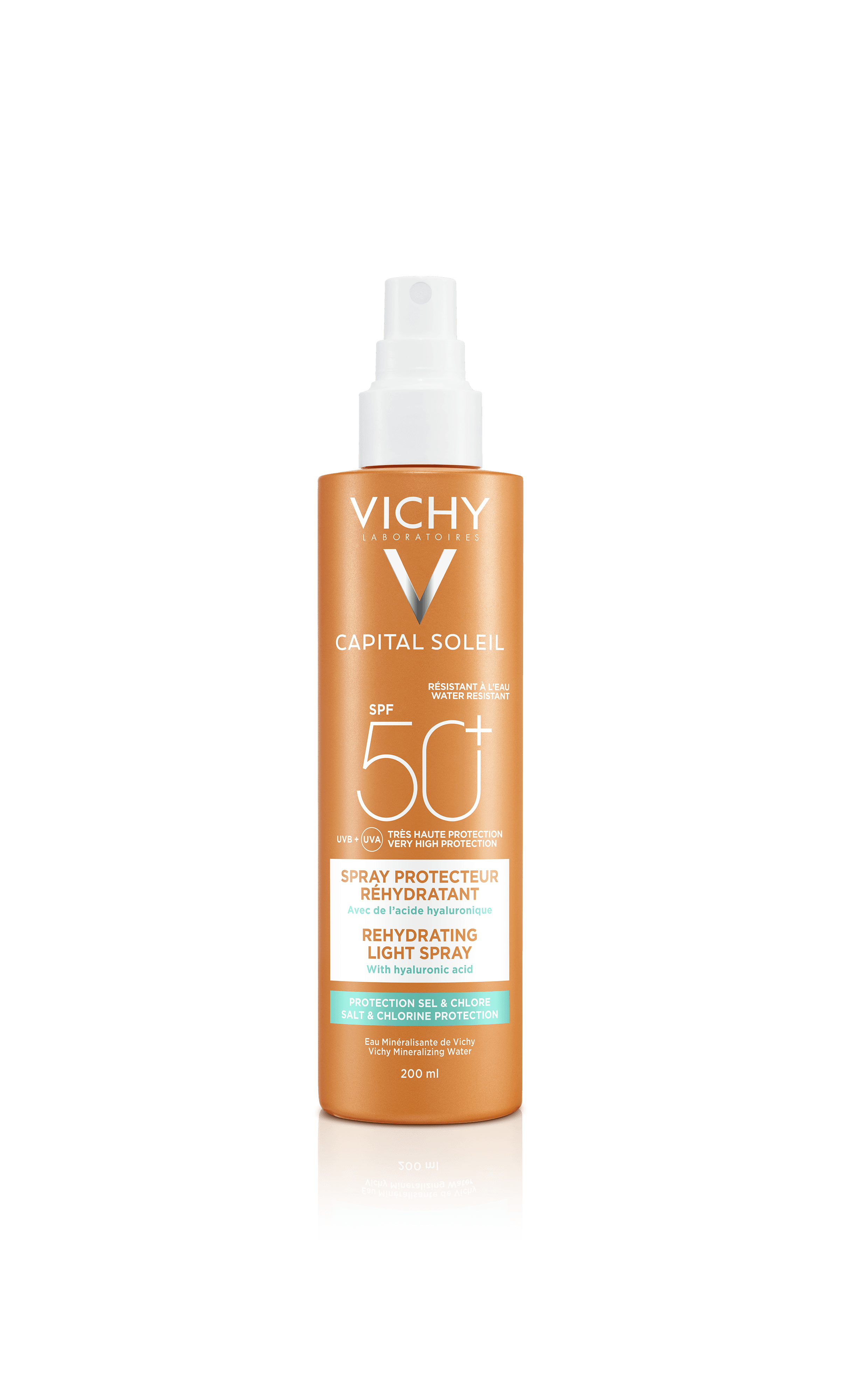 VICHY Capital Soleil Rehydrating Light Spray - Plajlar İçin Çok Yüksek Koruma - SPF 50+ - 200 Ml