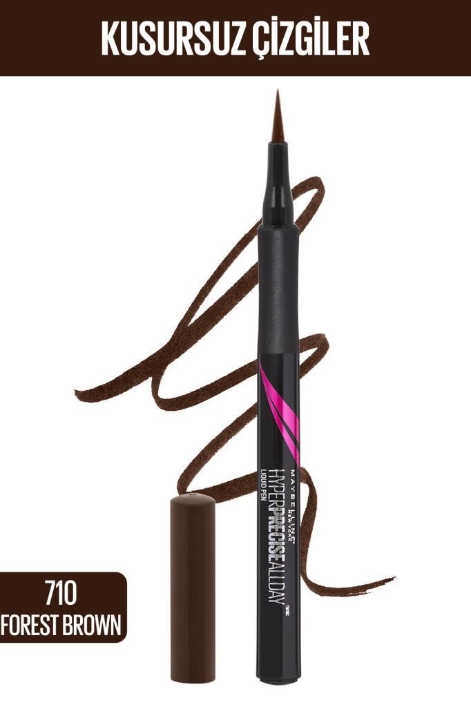 Maybelline New York Hyper Precise All Day Eyeliner - 710 Forest Brown -Kahverengi