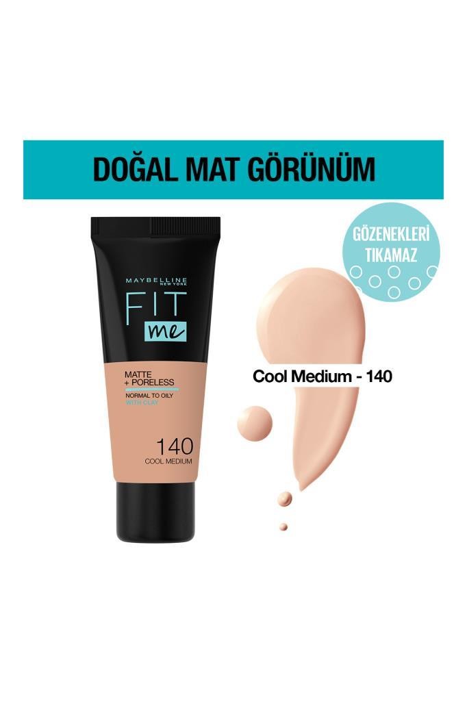 Maybelline New York Fit Me Matte+Poreless Fondöten - 140 Cool Medium