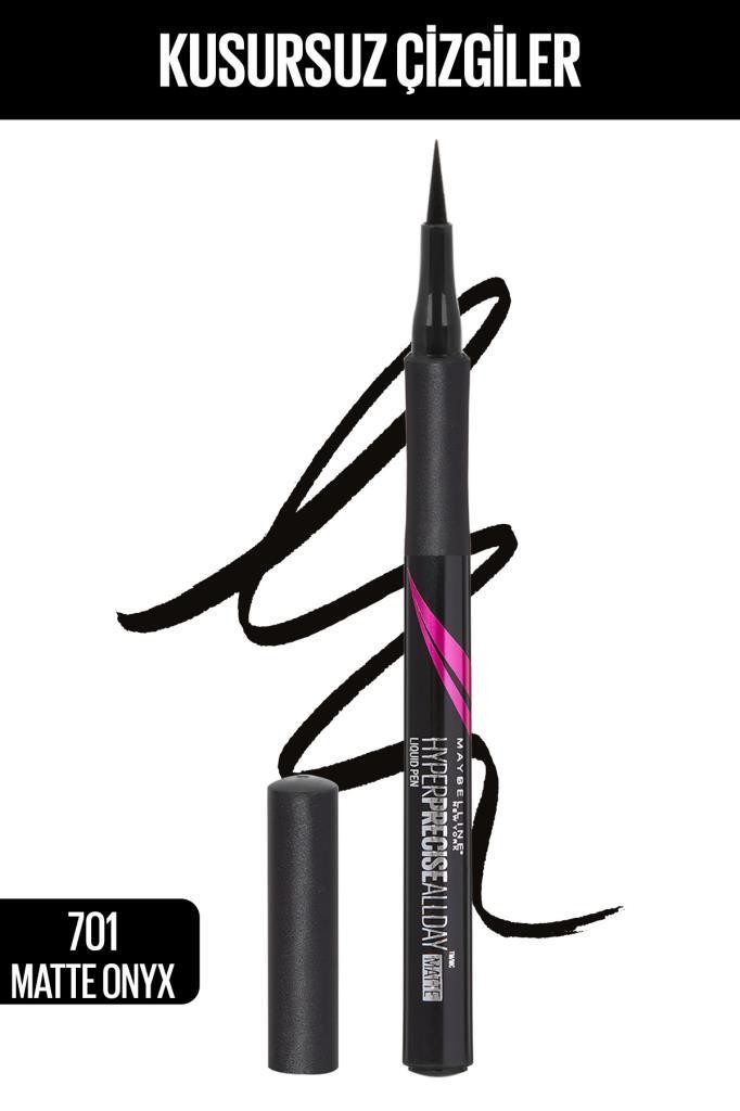 Maybelline New York Hyper Precise All Day Eyeliner - 701 Matte Onyx - Mat Siyah