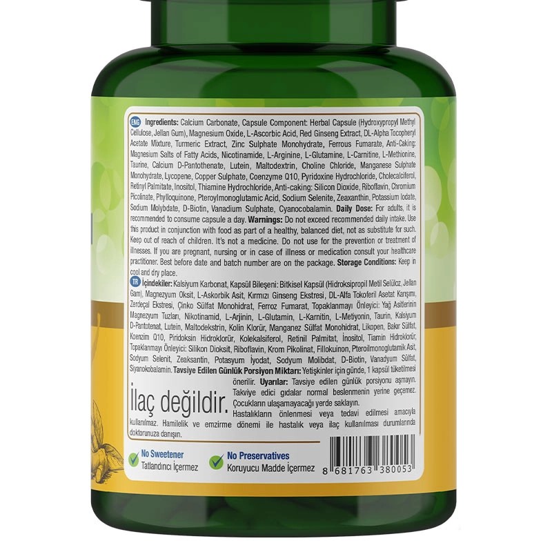 Nature's Supreme Multivitamin for Men 30 Kapsül