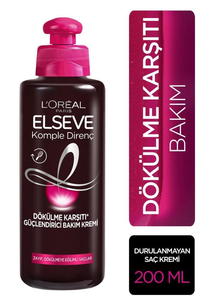 Elseve Dökülme Karşıtı* Güçlendirici Durulanmayan Bakım Kremi 200 ml