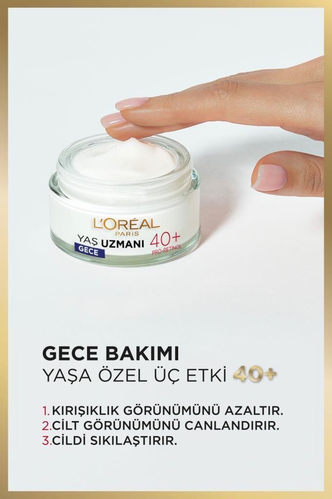 Yaş Uzmanı 40+ Kırışıklık Karşıtı Sıkılaştırıcı Gece Kremi