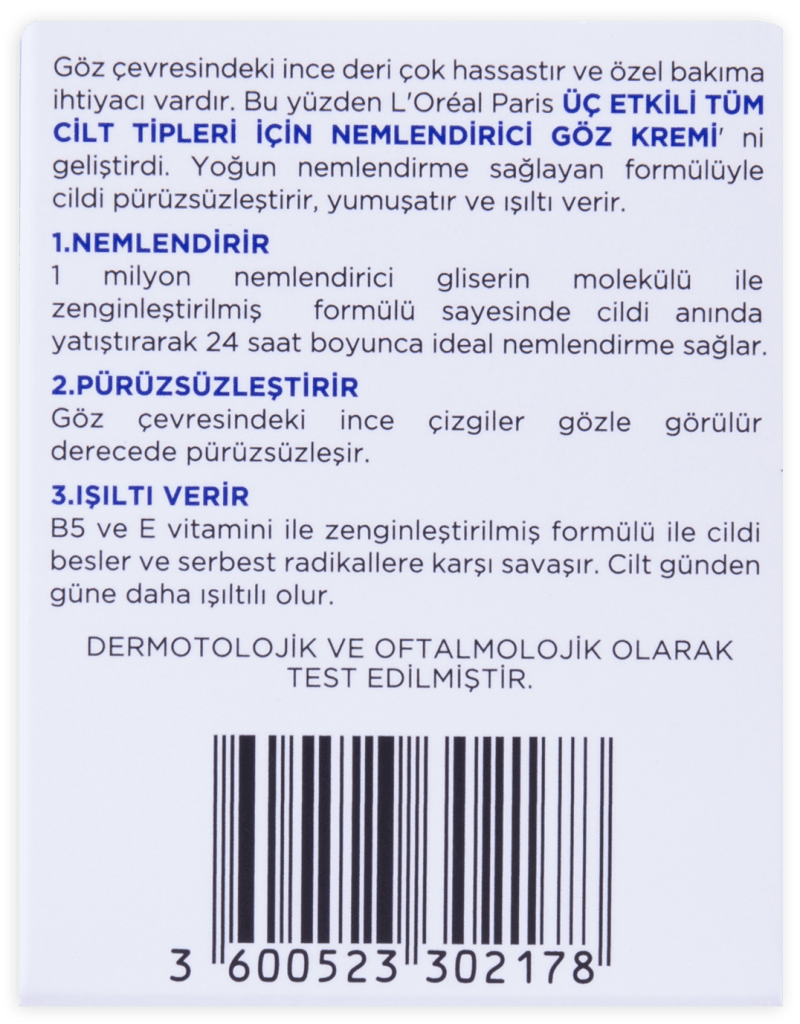 L'Oréal Paris 3 Etkili Göz Bakım Kremi 15ml