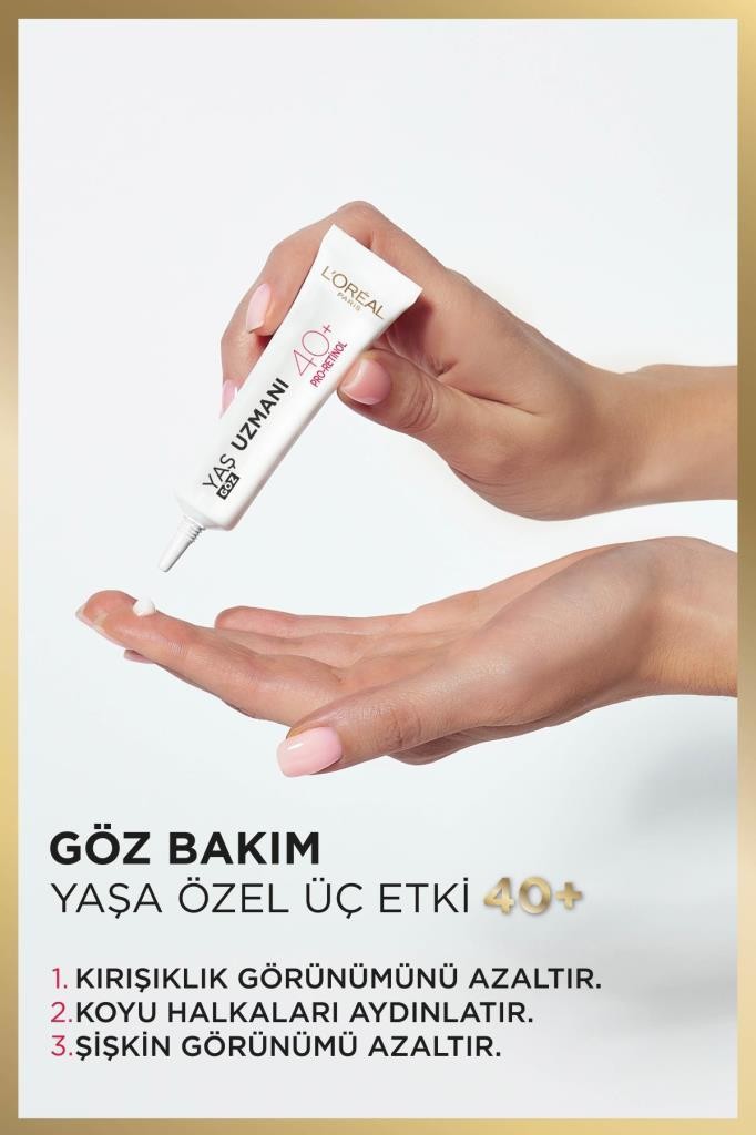 Yaş Uzmanı 40+ Kırışıklık Karşıtı Aydınlatıcı Göz Kremi