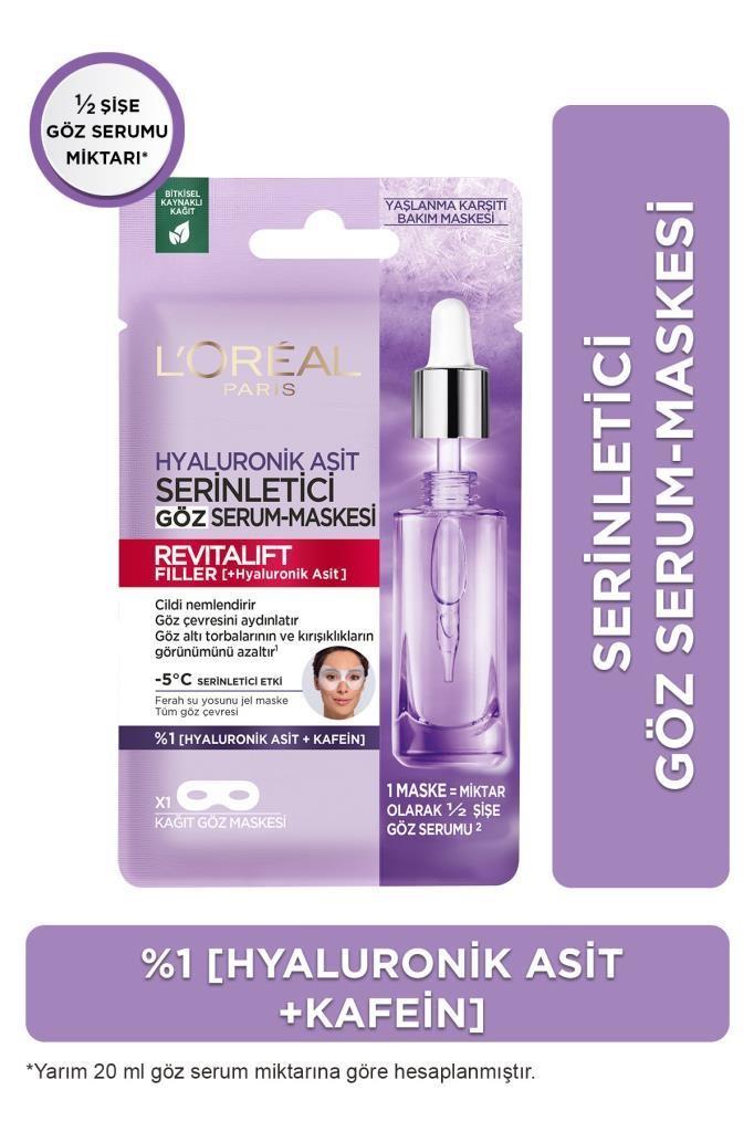 L'Oréal Paris Revitalift Filler Serinletici Göz Serum-Maskesi