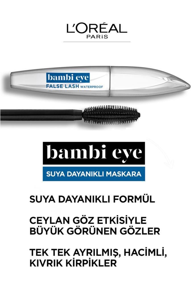 L'Oréal Paris Bambi Eye Ceylan Göz Etkili Suya Dayanıklı Maskara - Siyah