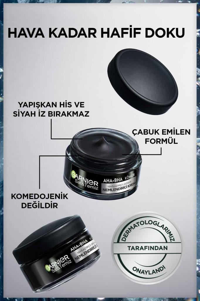 Saf ve Temiz Kömür Matlaştırıcı Günlük Nemlendirici Krem 50ML