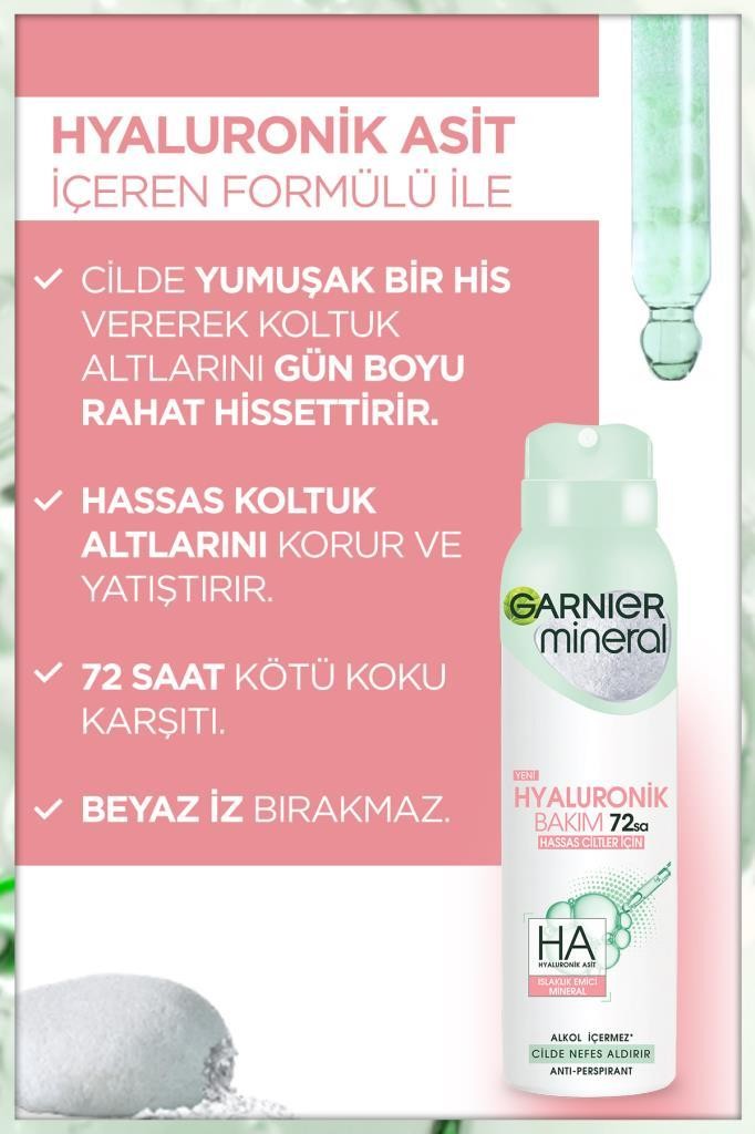 Mineral Hyaluronik Bakım Sprey Deodorant