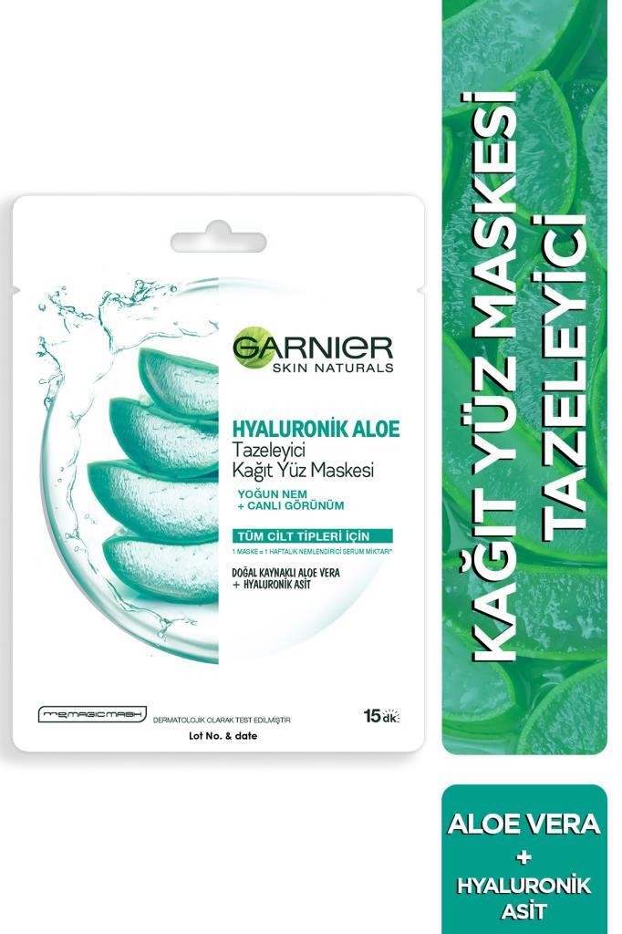 Garnier Hyaluronik Aloe Temizleyici Kağıt Yüz Maskesi