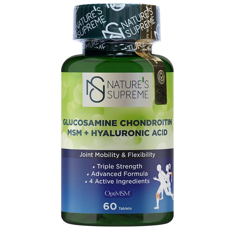 Nature's Supreme Glucosamin Chondroitin MSM + Hyaluronic Acid 60 Tablet