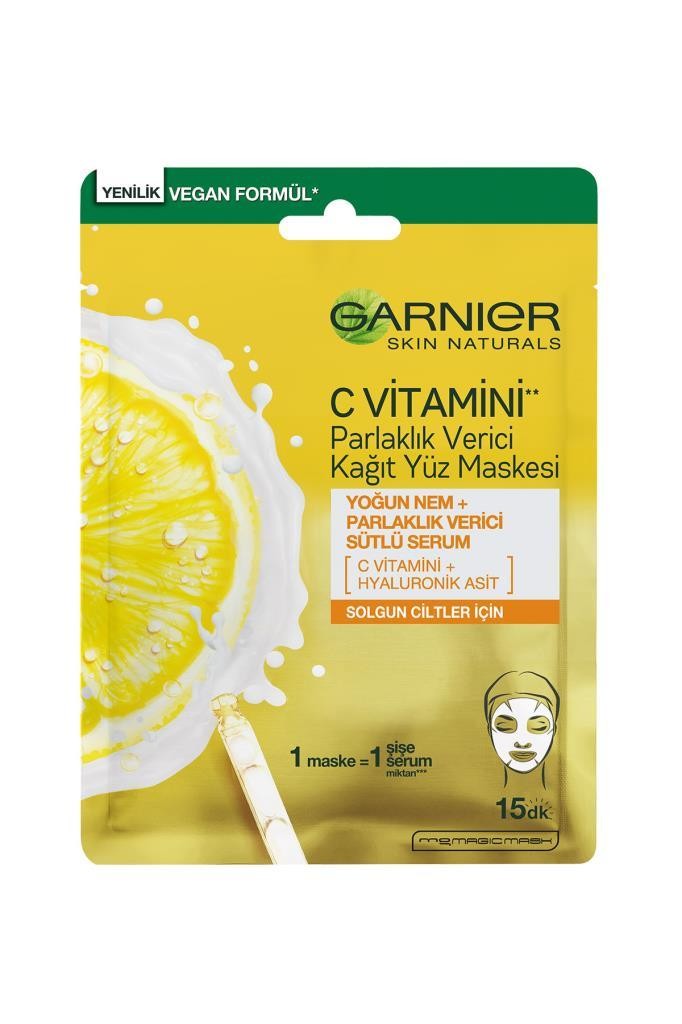 Garnier C Vitamini Parlaklık Verici Kağıt Yüz Maskesi